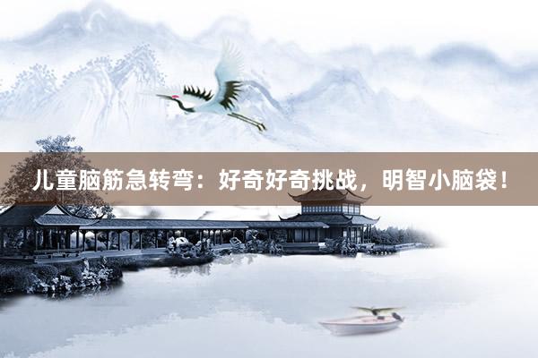 儿童脑筋急转弯:好奇好奇挑战,明智小脑袋!